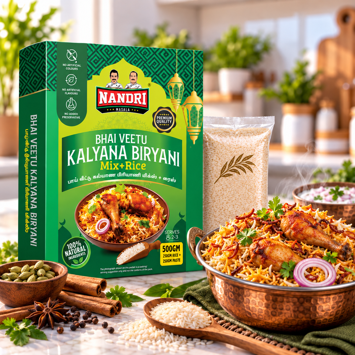 Bhai Veetu Biryani Mix + Rice