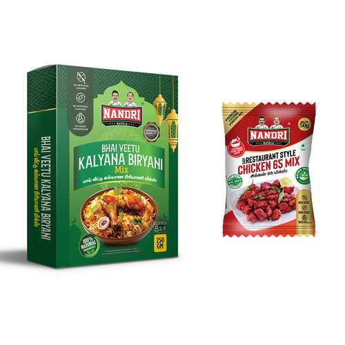 Bhai veetu biriyani mix + chicken 65 combo
