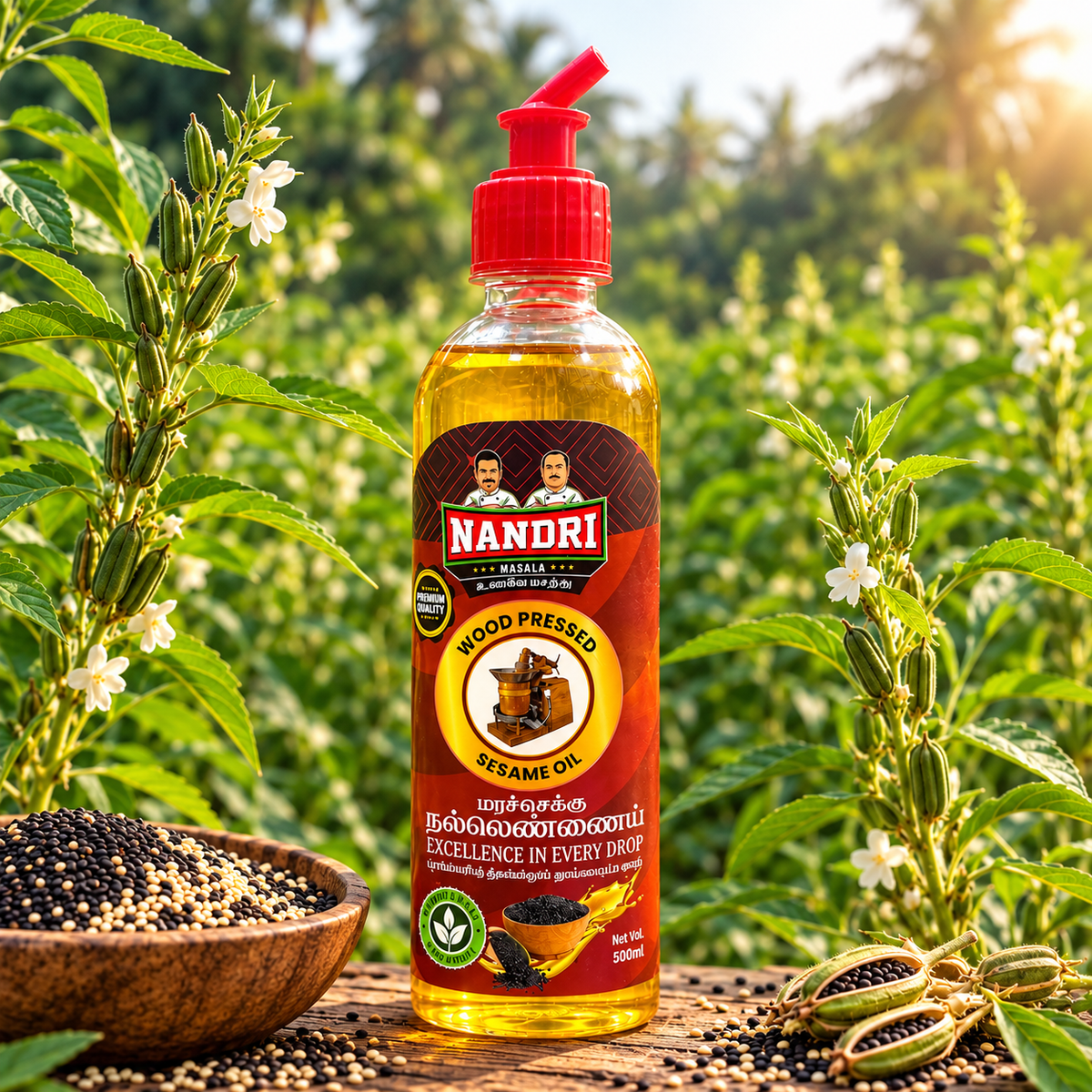 Wood Pressed Sesame Oil 500 ML