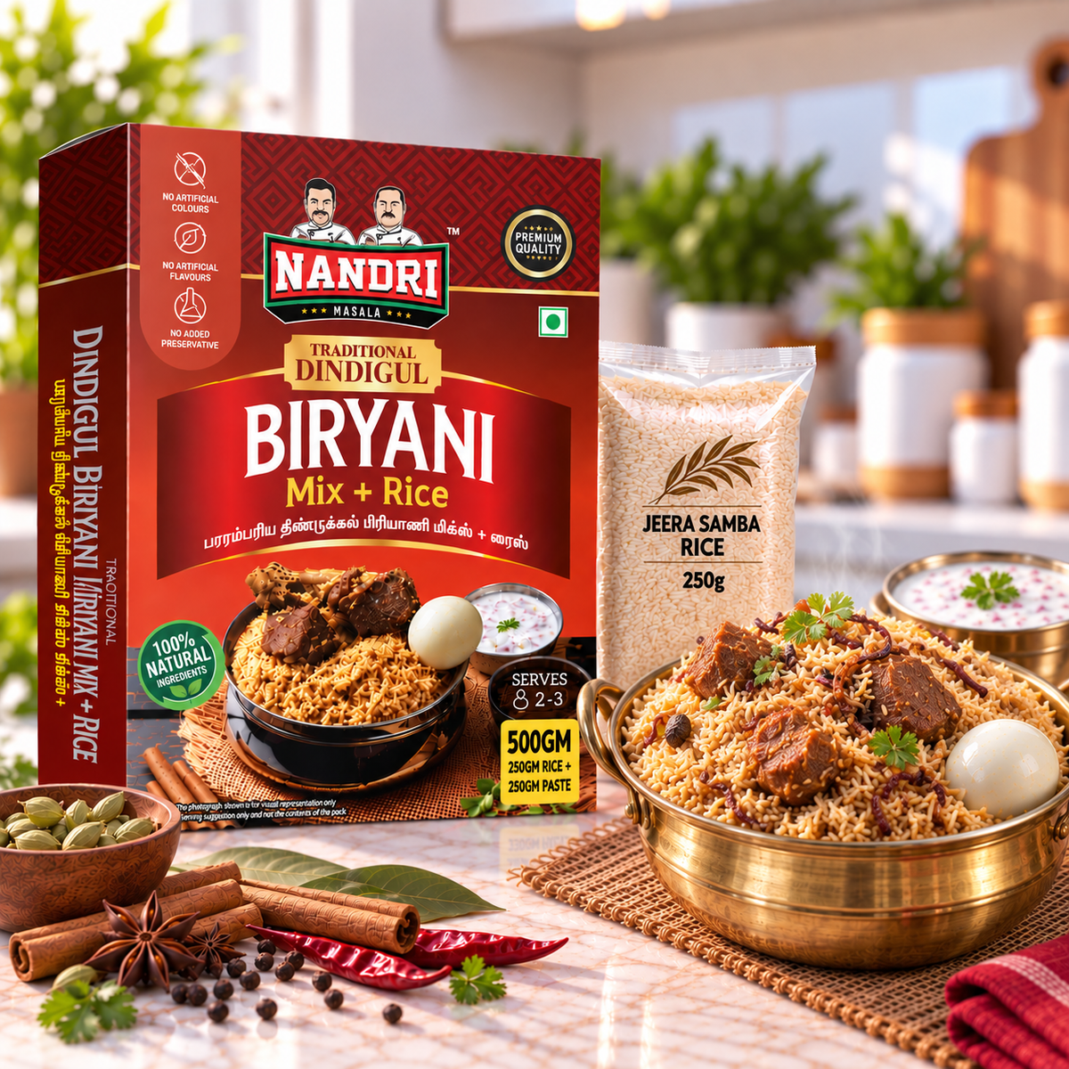 Dindugul Biryani Mix + Rice